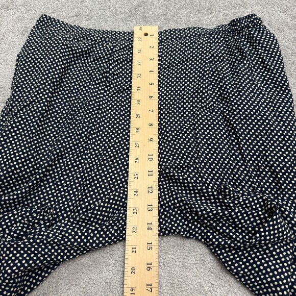 Vintage 90s St Michael Marks & Spencer Polka Pull On Ankle Pants Women UK14 Navy - Picture 9 of 14